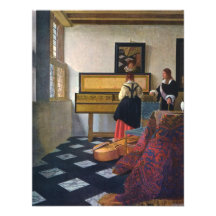 Der Musikunterricht Johannes Vermeers (circa1663) Personalisierte Ankündigung
