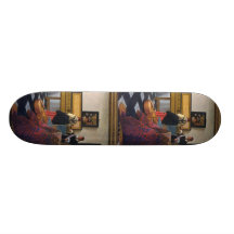 Der Musikunterricht Johannes Vermeers (circa1663) Skateboard Brett
