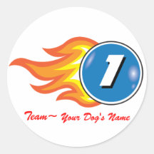 Der Name Welpen-Schalen-Classic_Team "Ihr Hundes " Aufkleber