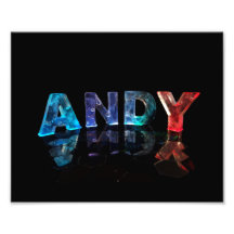 Der NamensAndy in den Lichtern Photos
