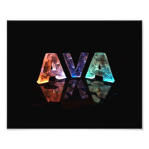 Der NamensAva in den Lichtern 3D Photographien