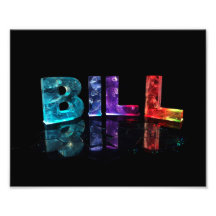 Der Namensbill in den Lichtern 3D Photo Druck
