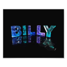 Der Namensbilly in den Lichtern 3D Foto