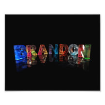 Der NamensBrandon in den Lichtern 3D Kunstphoto
