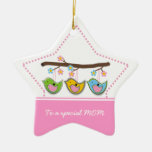 Der niedliche schwangere Tag Birdies-Blumen Mutter Ornamente