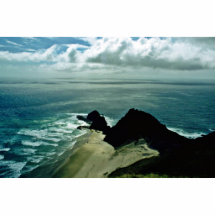 Der Pazifische Ozean trifft das Tasman Meer Photofigur
