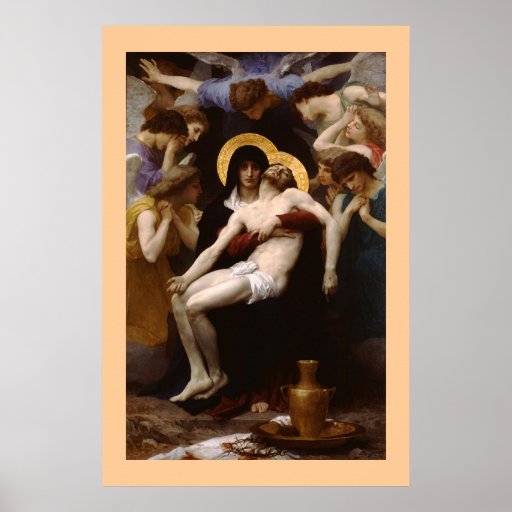 Der Pieta durch Bouguereau Plakat