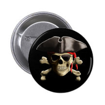 Der Piratenflagge-Piraten-Schädel Anstecknadelbutton