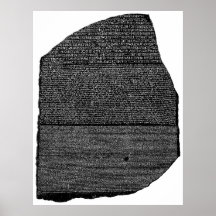 Der Rosetta Steinägyptische GranodioriteStele Plakatdrucke
