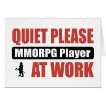Der Ruhe-Spieler bitte MMORPG bei der Arbeit Karte
