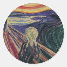 Der Schrei durch Edvard Munch, Vintager Expression Sticker