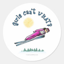 Der Ski-Springen der Frauen Runde Sticker