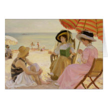 Der Strand, 1929 Grußkarte