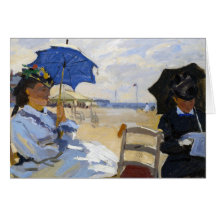 Der Strand bei Trouville Claude Monet Grußkarten