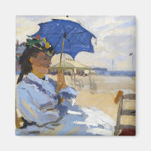 Der Strand bei Trouville Claude Monet Kühlschrankmagnet