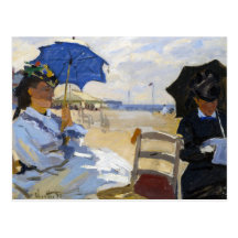 Der Strand bei Trouville Claude Monet Postkarte