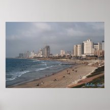 Der Strand in Tel Aviv Posterdruck