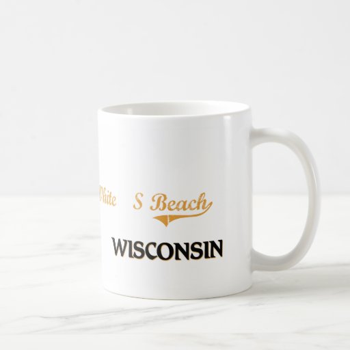 Der Strand-Wisconsin-Klassiker des Weiß Kaffeetasse