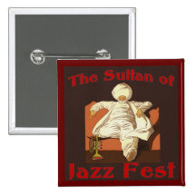 Der Sultan von JazzFest Anstecknadelbuttons