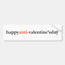 der Tag der glücklichen Anti-Valentinsgrüße Autoaufkleber