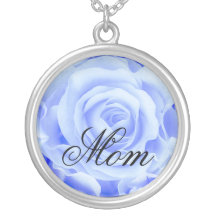 Der Tag der Mutter, viktorianische blaue Rose, sch Amulett