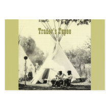 Der Tepee des Händlers Visitenkartenvorlagen