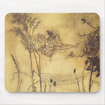 Der Tightrope der Fee durch Arthur Rackham, Vintag Mousepad