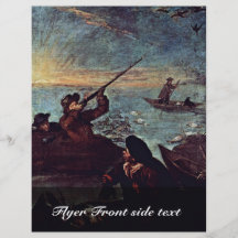 Der tireur im Fass" durch Longhi Pietro Flyerdruck