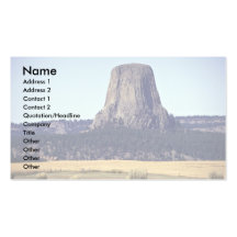 Der Turm-nationales Monument des Teufels, Wyoming Visitenkartenvorlagen