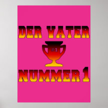 Der Vater Nummer 1 Vati #1 am deutschen Vatertag Plakat