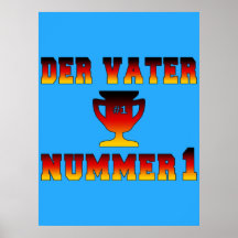 Der Vater Nummer 1 Vati #1 am deutschen Vatertag Posterdrucke