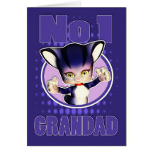 Der Vatertags-Karte - niedliche Katze - Grandad NO