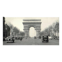 Der Vintage Arc de Triomphe Frankreich Individuelle Foto Karten