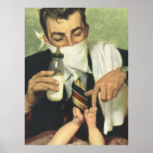 Der Vintage Vatertag mit Vati-ändernden Windeln! Posterdrucke