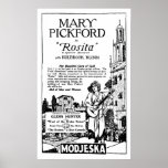 Der Vintagen stille Ära Film-Anzeige Marys Pickfor Plakate