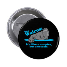 Der Walross-Vampir Button