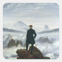 Der Wanderer über dem Meer von Nebel, 1818 Aufkleber