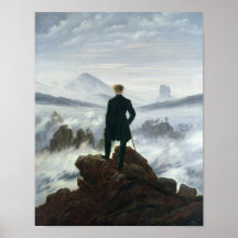 Der Wanderer über dem Meer von Nebel, 1818 Poster