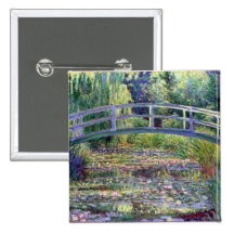 Der Wasser-Lilien-Teich durch Claude Monet Buttons