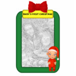Der Weihnachtsbrauch-Foto-Verzierung des Babys ers Fotostatuen