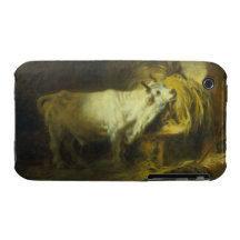 Der weiße Stier im stabilen (Öl auf Leinwand) iPhone 3 Case-Mate Hüllen
