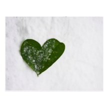 Der Winter-Schnee-romantisches Herz der Natur der  Postkarten