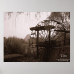 Der Zeitablauf/Watermill in Guilin, China Posterdruck