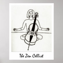 Der Zen-Cellistdruck Posterdrucke