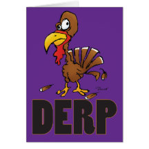 Derp die Türkei Cartoon-Erntedank-Karte