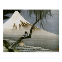 Des Hokusai Jungen-und Fujisans Vintager Japaner Postkarte