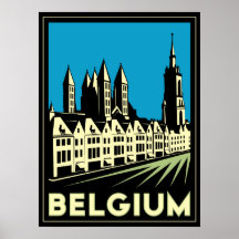 des Kunst-Dekos Belgiens Europa retro Reise Vintag Plakatdrucke