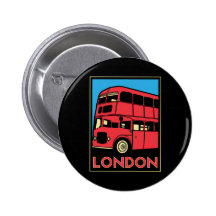 des Kunst-Dekos Londons Westminster England retro  Button