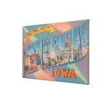 Des Moines, Iowa - große Buchstabe-Szenen 3 Leinwanddruck