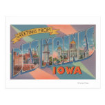 Des Moines, Iowa - große Buchstabe-Szenen 3 Postkarte